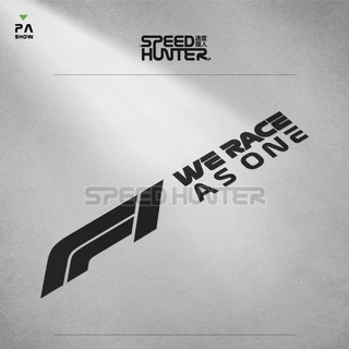 PTER F1 Evento Patrocina Adesivos Para Carros De Corrida WE RACE AS ONE Decalques Refletivos Decorativos Personalizados À Prova D'água Da Carroceria