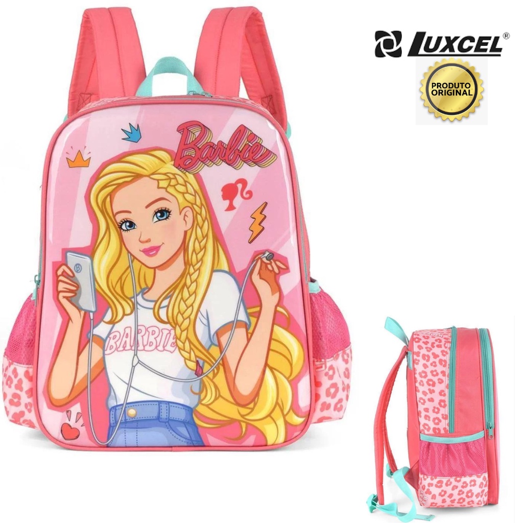 Mochila Infantil Feminina De Costas Stitch Juvenil Rosa