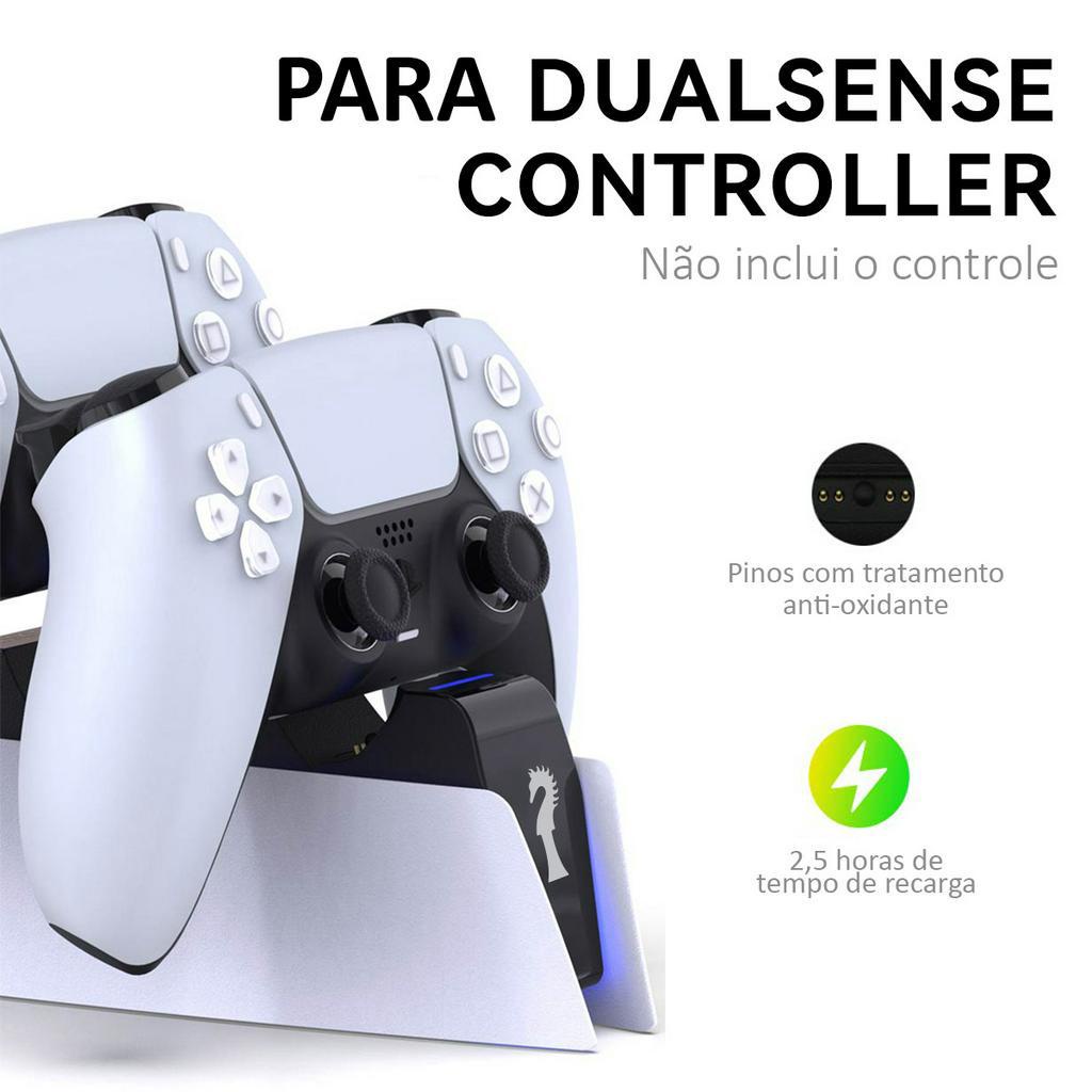 Carregador Controle Duplo Playstation 5 Honcam Dualsense Ps5 em
