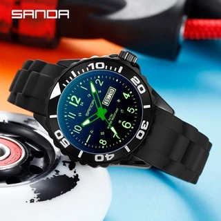 SANDA Relógio feminino de luxo para casal moda marca luxo à prova d 