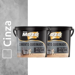 Efeito Cimento Queimado Maza Cor: Cinza 5,6kg Kit 2 unid