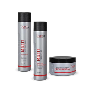 Kit Shampoo + Cond + Máscara Multi Vitaminas Duetto 280g