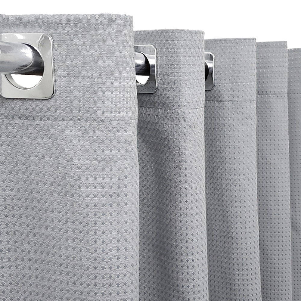 Cortina Tecido Piquet Cinza 2,00x1,20 Sala Quarto Cozinha