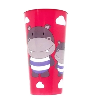 Copo Infantil Com Tampa Eco Hipopótamo 400ml - Giro Baby em Oferta na Shopee