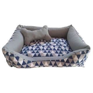 Cama Caminha Pet para Cachorro ou Gato Médio 60cm x 47cm Lavável com Fundo Impermeável + Ossinho