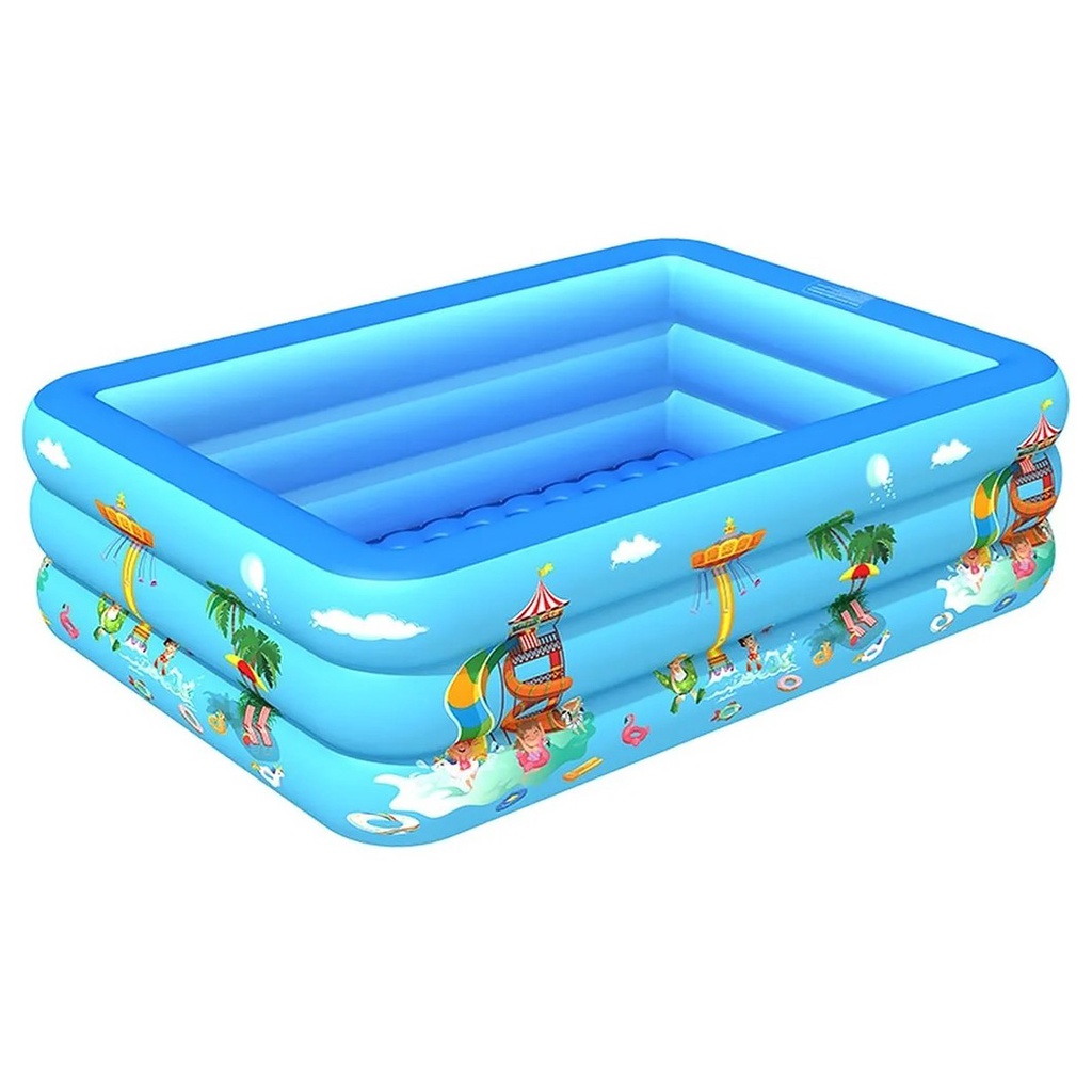 Piscina Inflável Infantil Personagens Banheira 130cm X 85cm X 55cm Retangular Tem