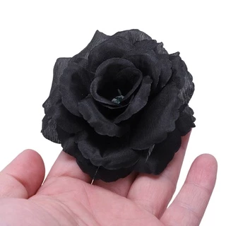 20pçs Rosas Pretas Artificiais De Seda Com Flores Para Decoração De Festa/Casamento/Casa/Escritório/Jardim