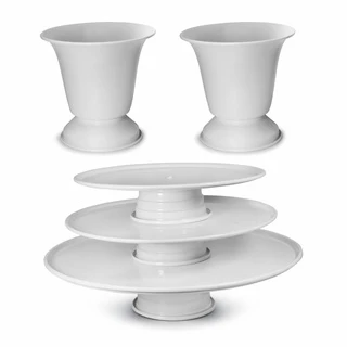 Kit Decoração Para Festa Com 5 Peças Em Aluminio
