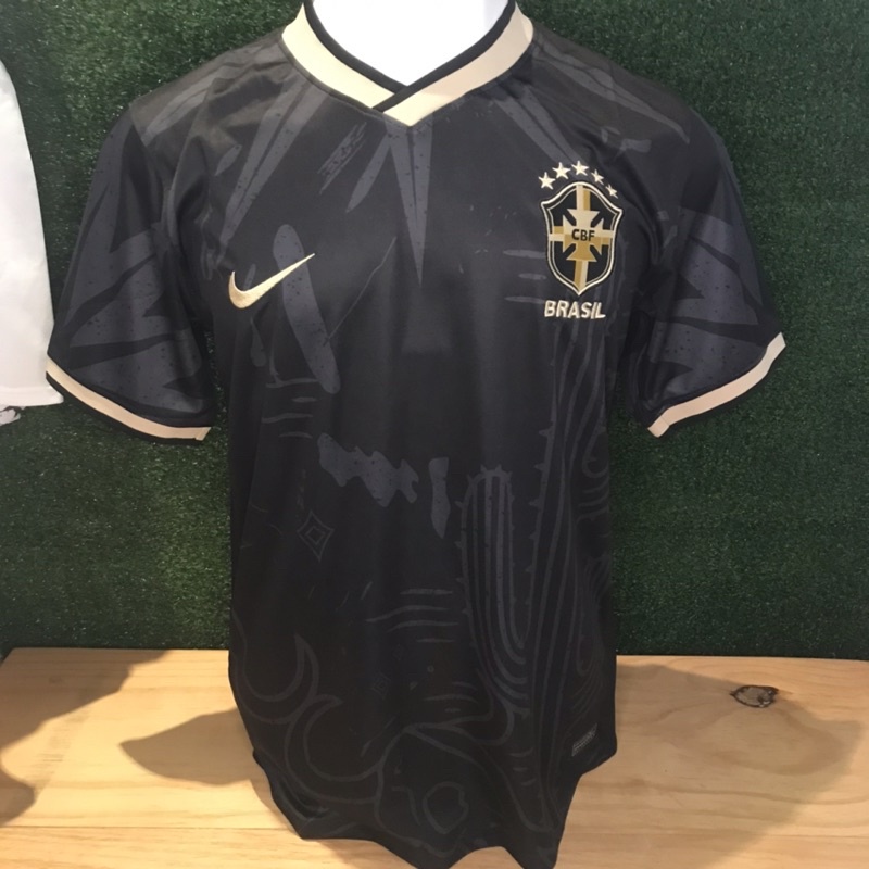 Camisa Brasil Seleção Brasileira Preta Black Edição Especial | Shopee ...