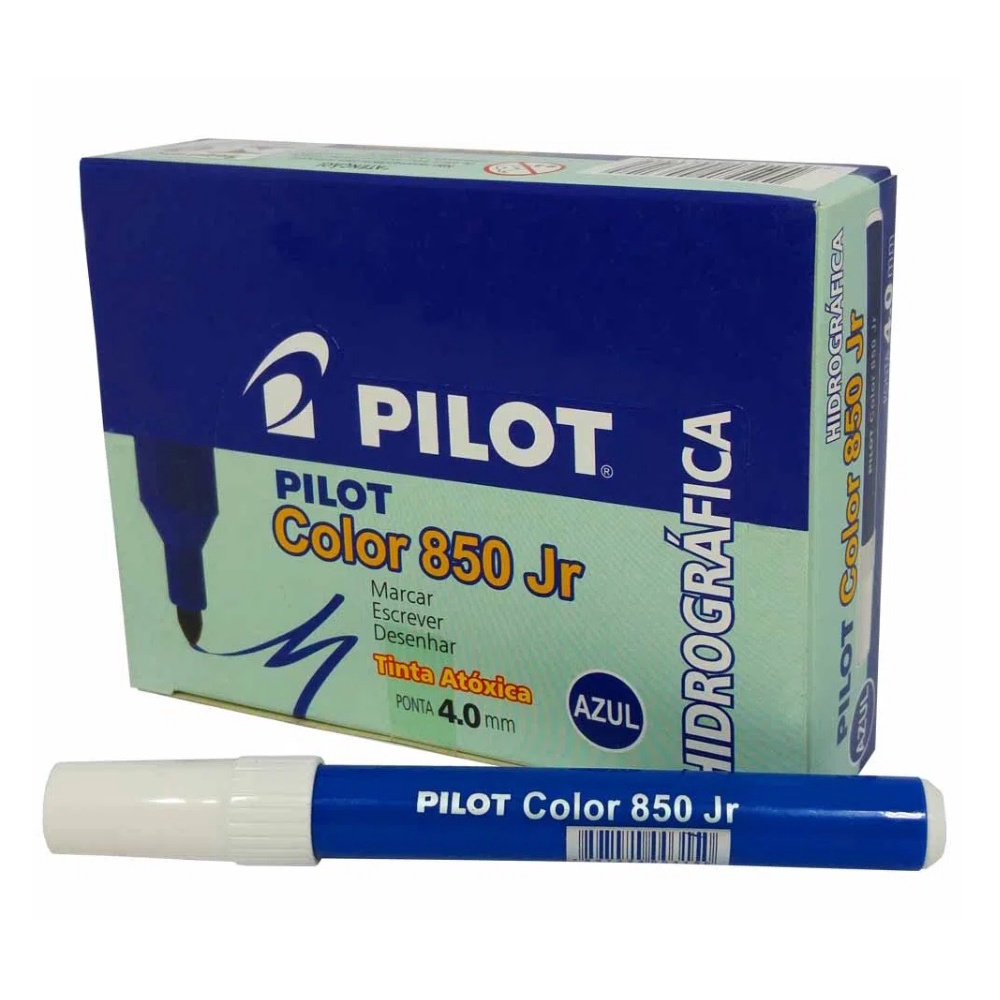 Caneta Permanente Hidrográfica Color 850 Jr Azul Pilot | Shopee Brasil