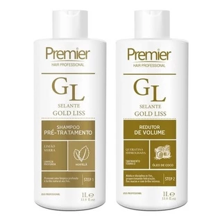 Selante com Óleo de Coco Gold Liss Kit 2x1L Premier Hair