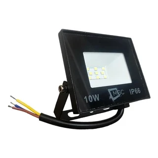 Refletor LED 10W Branco Frio 6500K IP65 Holofote Prova D'Água Compacto Eficiente Iluminação -Externa