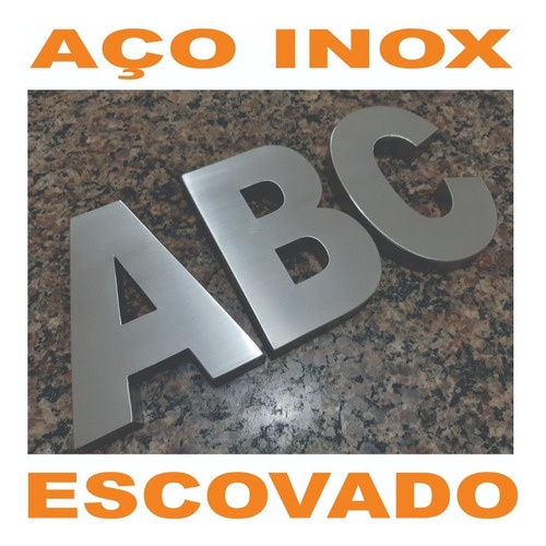 Letras / Letreiros Caixa / Aço Inox Escovado / A Partir 6cm. | Shopee ...