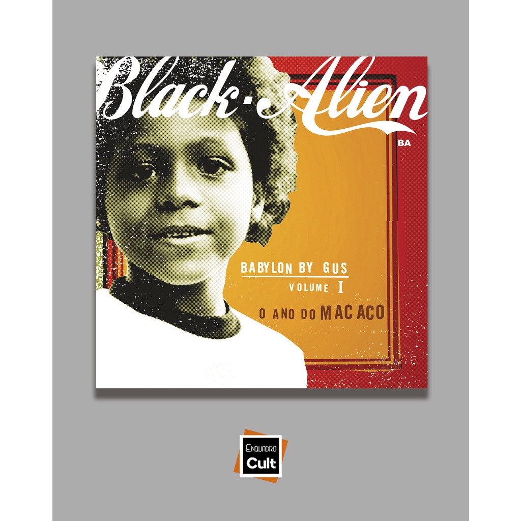 Placa Decorativa 20x20cm Black Alien