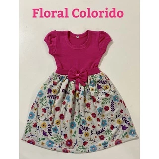 Vestido Festa Infantil Floral Colorido Primavera Menina