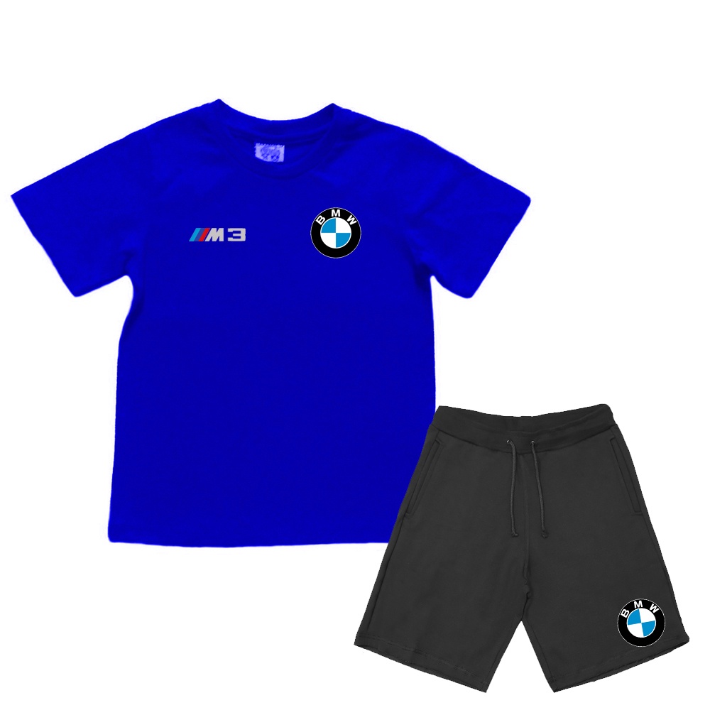 Conjunto BMW Infantil Camiseta Algodão E Bermuda