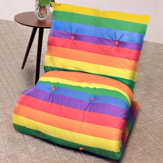 Futon Almofada Dobravel De Espuma Solteiro Suede Colorido BF Colchões