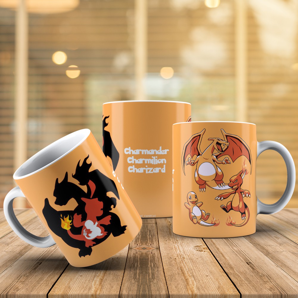 Caneca Pokemon Fogo Vs Água 1754