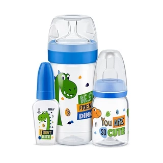 Kit 3 Mamadeiras Evolution Magia 50/120/300ml Dino - Lillo em Oferta na Shopee