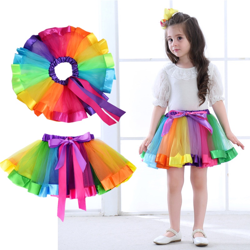 Saia colorida hot sale infantil