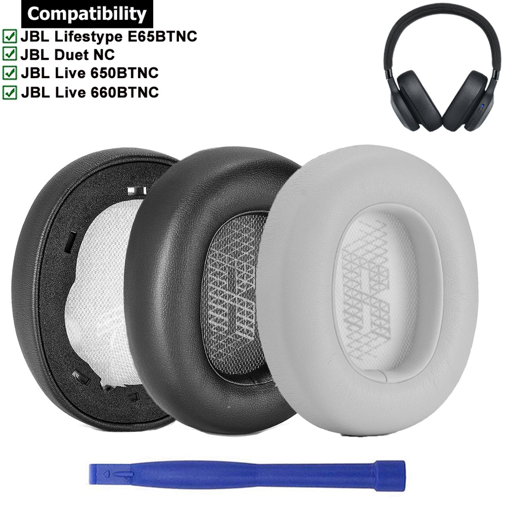 Almofadas Earpads Par Espuma para Jbl E65BTNC Live 650BTNC Tune 660BTNC Duet NC