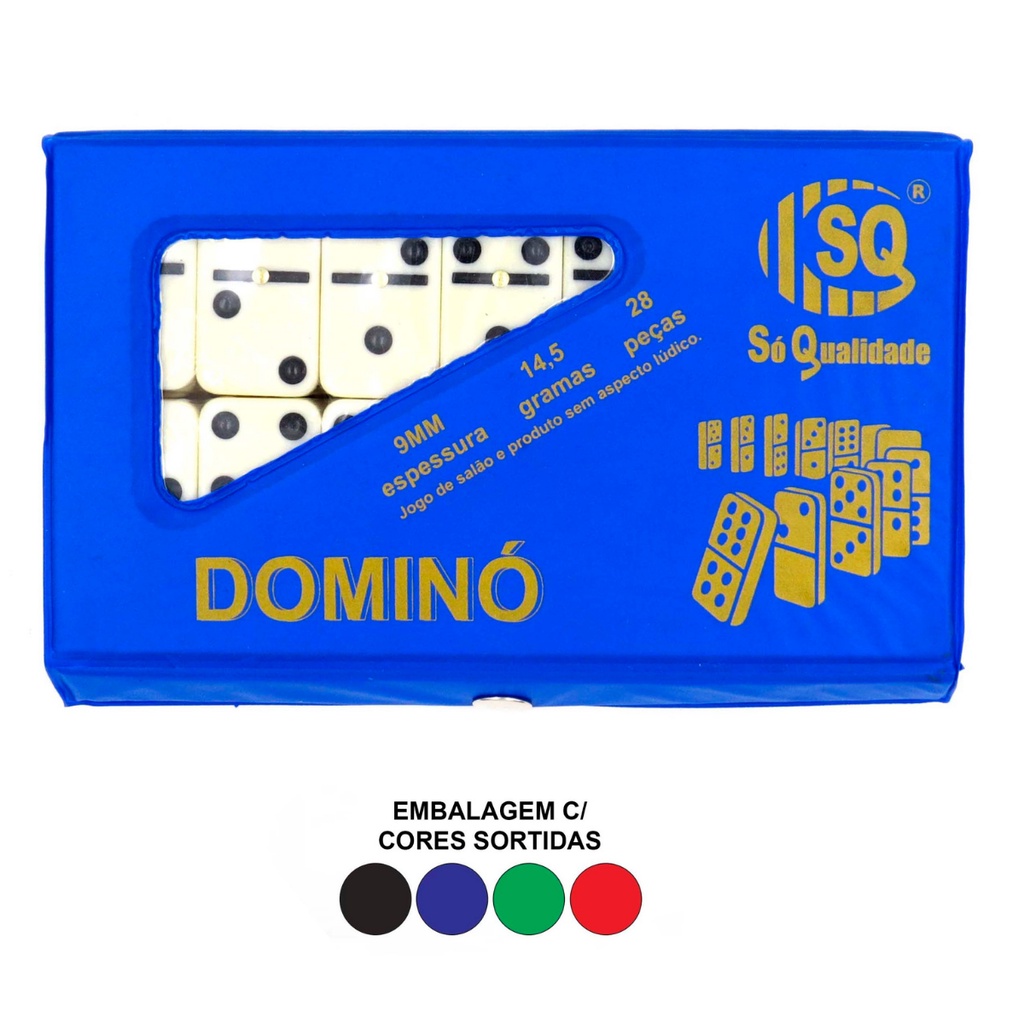 Jogo De Domino Profissional Com 28 Pecas 9 Mm
