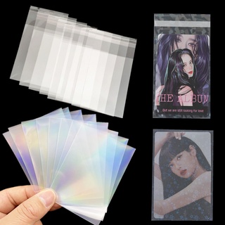 [Escolha De Valor] 50 Peças/Cartão laser set Com Mangas/Pedras Preciosas/Selo Brilhante