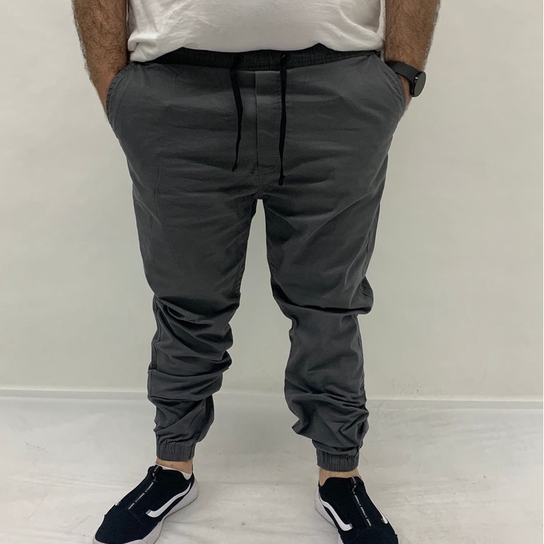 Calça Sarja Jogger Plus Size com Elastano