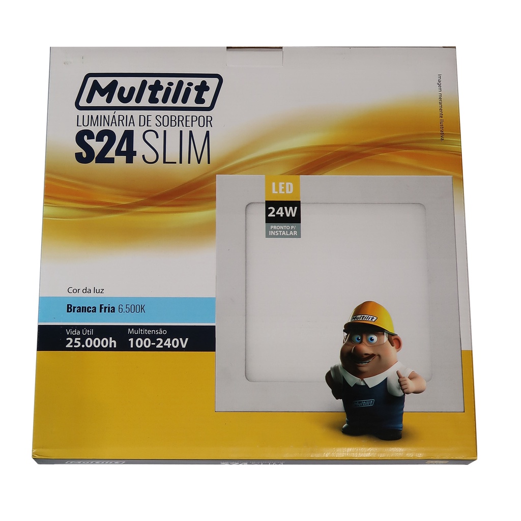 Luminaria led sobrepor quadrada 24w Shopee Brasil