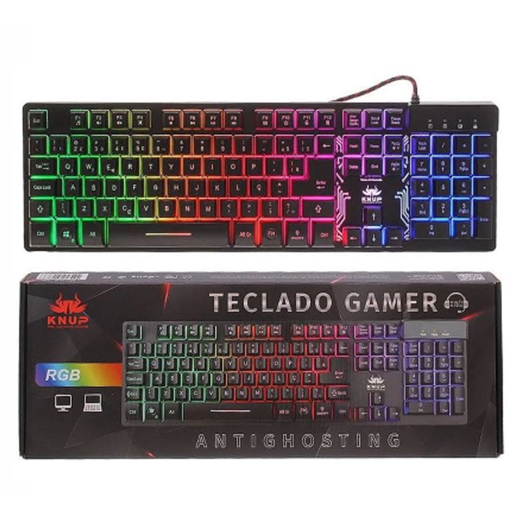 Teclado Semi Mecânico Gamer Knup KP-TM009 | Shopee Brasil