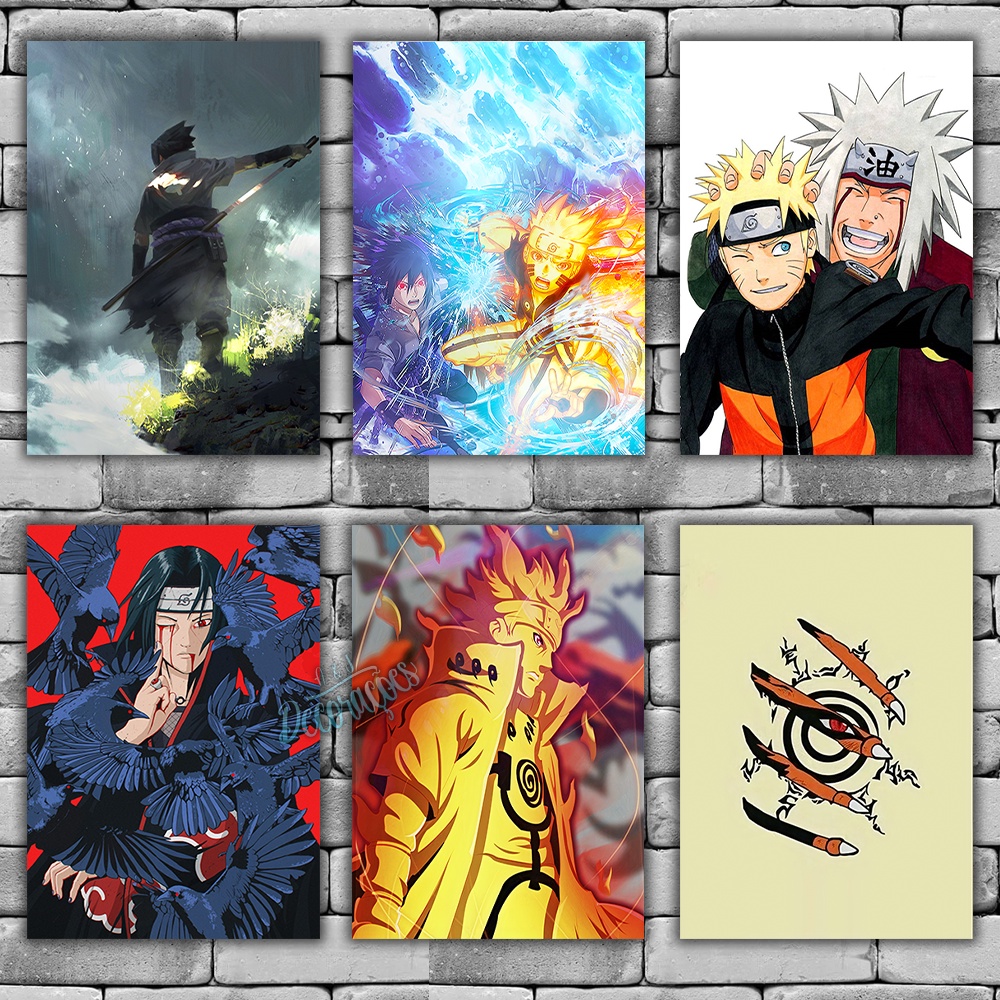 Quadro Decorativo Desenho Naruto Shippuden Decorar