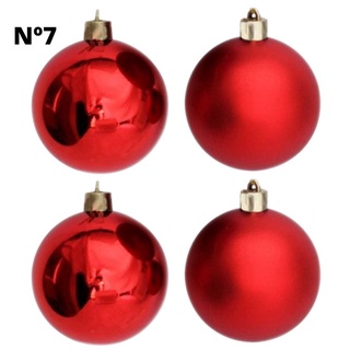 Kit 3 Bolas de Natal Decoradas Glitter Enfeite para Arvore Decoração  Natalina 7,5 cm Tok da Casa Vermelho