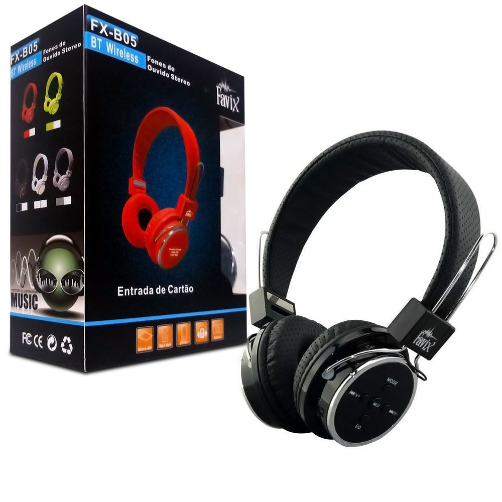 Fone De Ouvido Headphone Bluetooth Stereo Radio Fm | Shopee Brasil