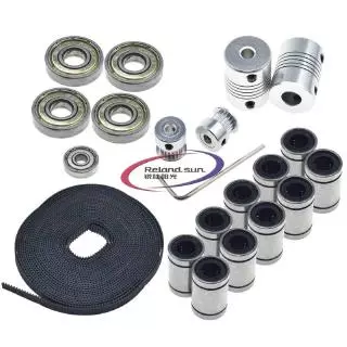 Kit De Movimento De Reprap De Peças De Impressora 3D GT2 Polia De Temporização De Correia 608ZZ Rolamento LM8UU 624ZZ Eixo De Acoplamento De 5 * 5 Ou 5 * 8