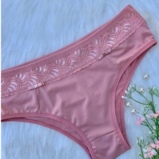Kit 5 Calcinha Calçola Renda Cintura Alta Microfibra Lingerie