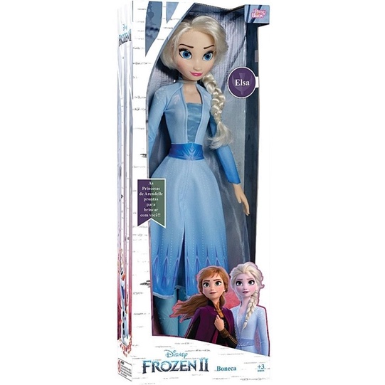 Boneca Gigante Princesa Disney Elsa 80cm - FROZEN 2 | Shopee Brasil
