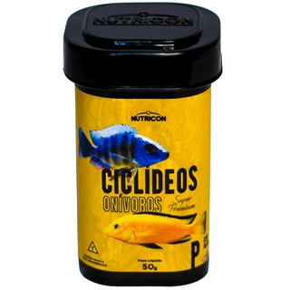Ração Para Peixes Onívoros C/alho Nutricon Ciclídeos 50g P