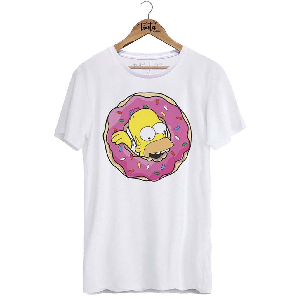 Camisa Camiseta Homer Simpsons Flamenguista Personalizada Estampa Total  SMP12