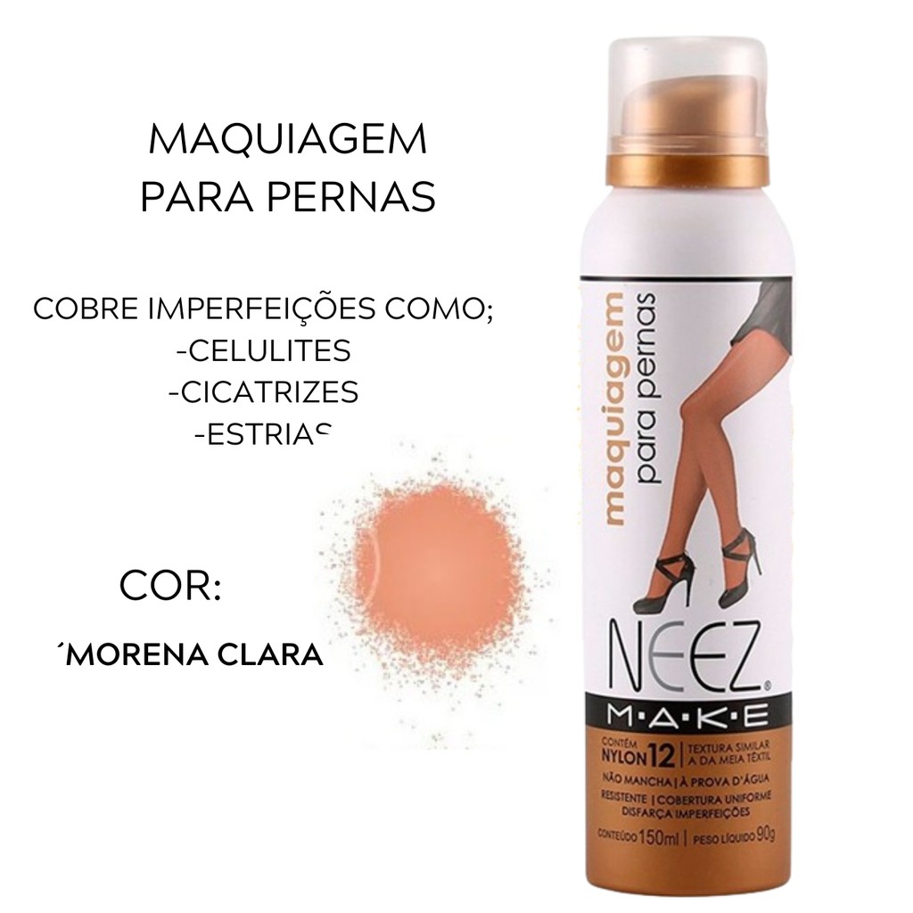 Spray Maquiagem De Perna Esconde Celulite Estrias E Cicatriz Meia Calça ...