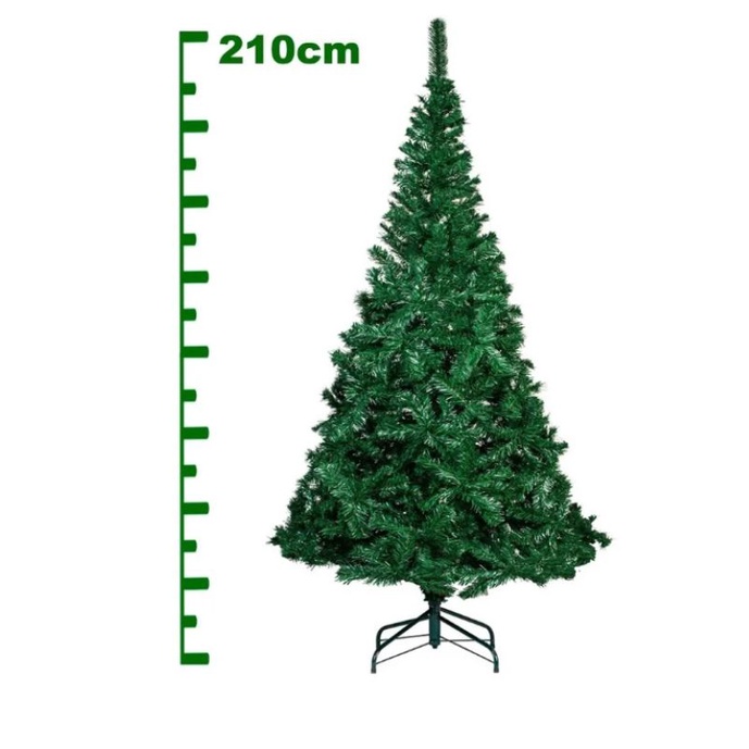 Árvore Natal Pinheiro Verde Luxo 800 Galhos 2,10m + Brinde - Mundial Casa e  Presentes