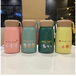 Mini Garrafa Térmica/copo de desenho animado de aço inoxidável 380 ml