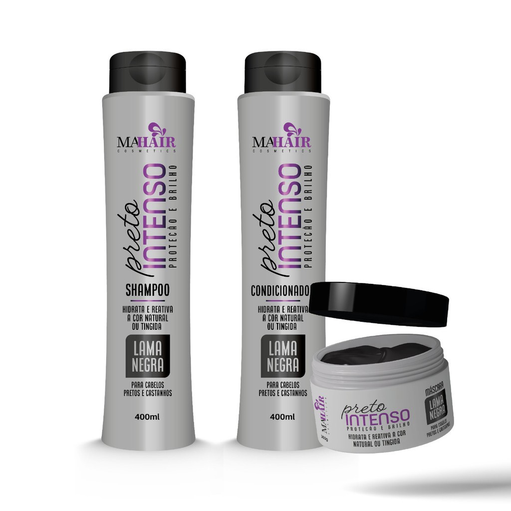 Matizador para cabelo preto Kit Capilar Preto Intenso - Mahair ...