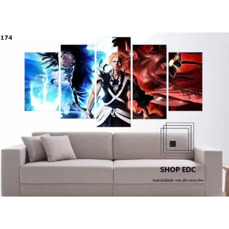 Quadro Decorativo Wallpaper Full HD 4K/8K Bleach Ichigo Anime Quarto Sala Promoção M.o.v.e_Arts =2946