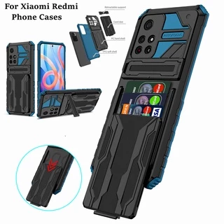 Capa Armadura Anti-Impacto Com Suporte Para Redmi Note 12 / 12 Pro 5G/ 11S /Note 10 /10S /9S /9 Pro Max