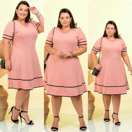 Vestido Plus Size Evangélico Godê Eg, G1, G2 Moda Feminina