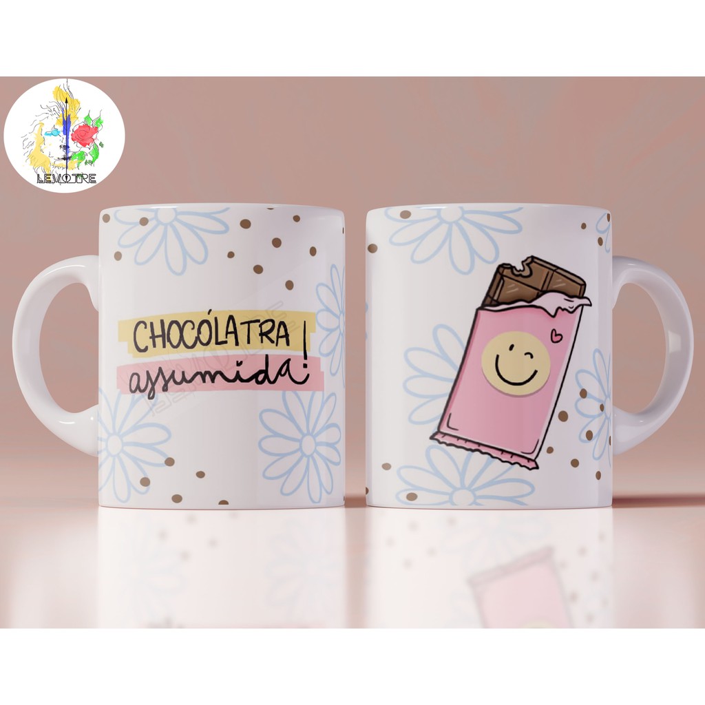 Caneca Flork Criativa Chocólatra Assumida! Presente Fofo use canecas