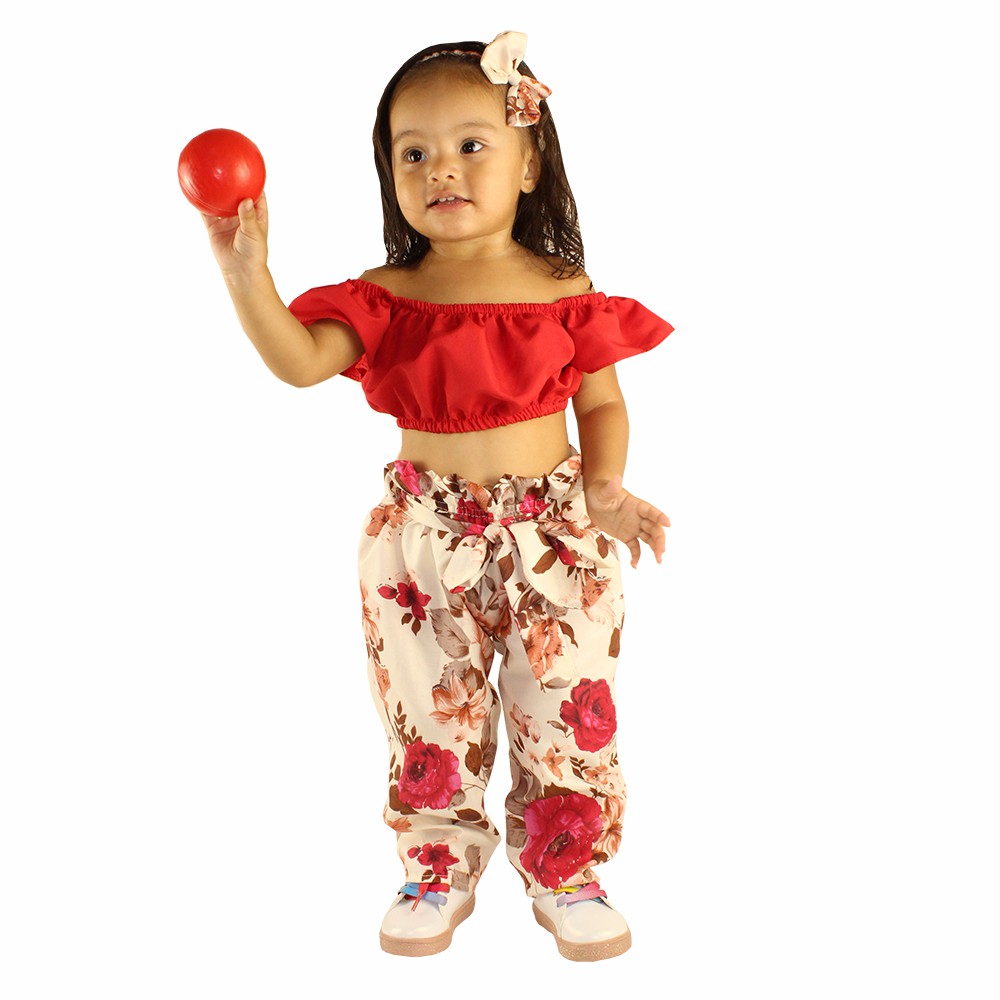 Roupa de festa infantil Sereia - Jardineira + Bolsa + Blusinha + Laço - 1 a  8 anos