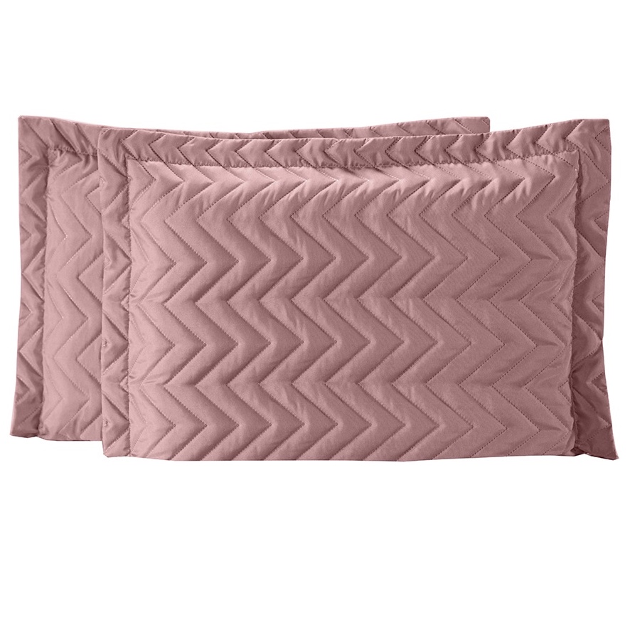 Capa de travesseiro porta travesseiro matelado o par em promoção bordado Chevron 02 Peças