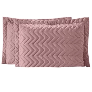 Capa de travesseiro porta travesseiro matelado o par em promoção bordado Chevron 02 Peças