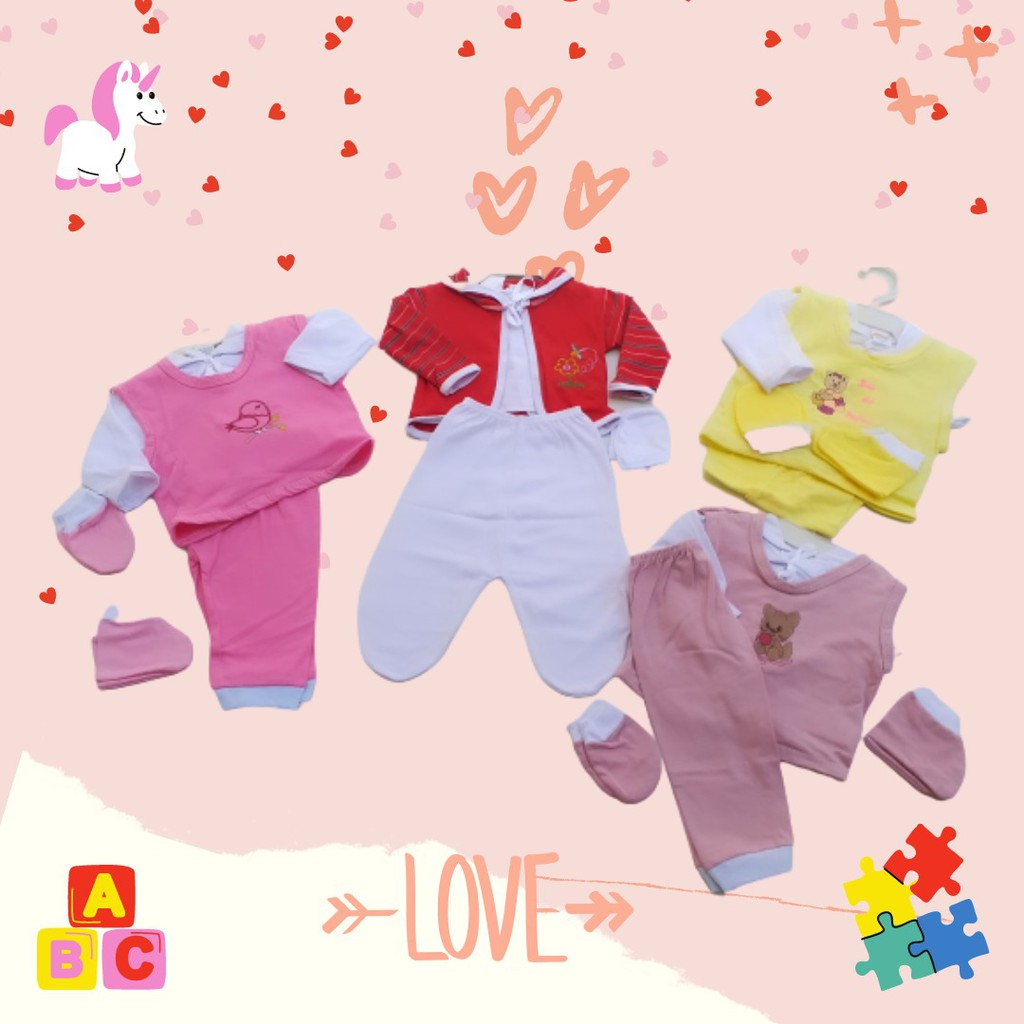 Kit Roupa Bebê Menino 0-3 Meses - 9 Pcs Bebe Reborn (55cm) 6 Bodys